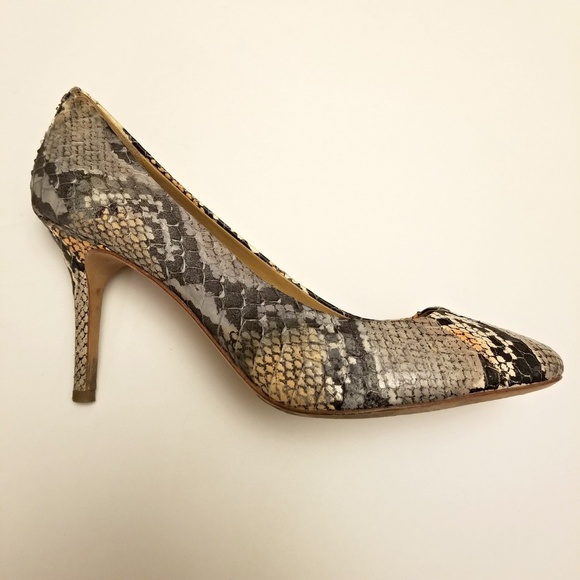 Coach Leather Snakeskin Heels - Picture 2 of 7